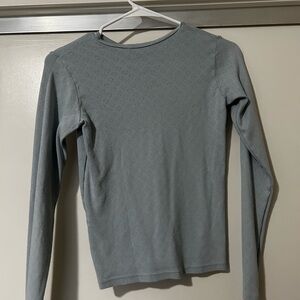 Brandy Melville Light Blue Heart Pattern Top